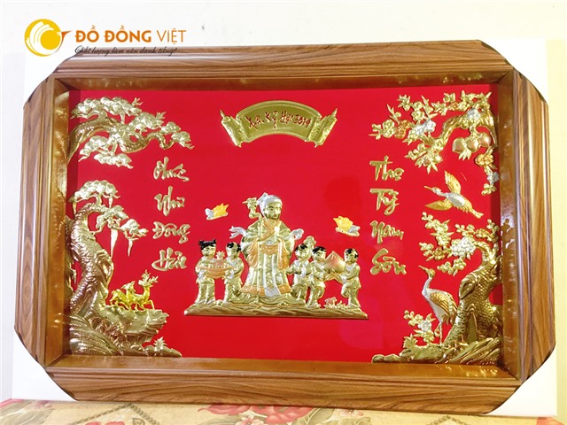Mẫu tranh mừng thọ 2019 đẹp nhất giá rẻ nhất tại Đồ đồng Việt, XEM NGAY