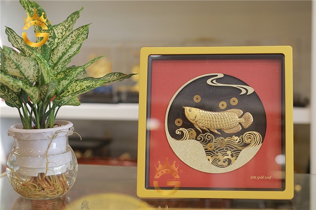 Địa chỉ mua tranh cá rồng mạ vàng làm quà tặng cao cấp tại Đồng Nai