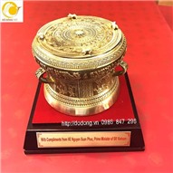 Mua trống đồng quà tặng mạ vàng 24k rẻ đẹp tại Hà Nội