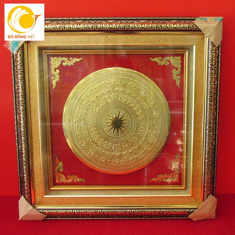 Mặt trống đồng mạ vàng 24k , sản phẩm đồ đồng quà tặng rẻ đẹp tại Đồ đồng Việt